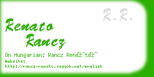 renato rancz business card